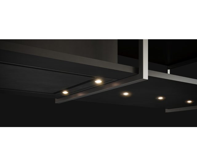 Novy 15009 afzuigkap eiland - Pureline Frame 90 cm Zwart