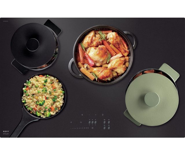 1726-G1 Novy kookplaat - Matzwarte glasplaat