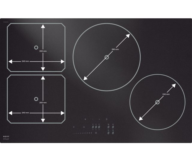 kookplaat Novy 1726-G1 - Matzwarte glasplaat