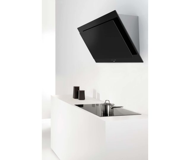 Novy 7836 afzuigkap wand - recirculatie - Vision - zwart glas