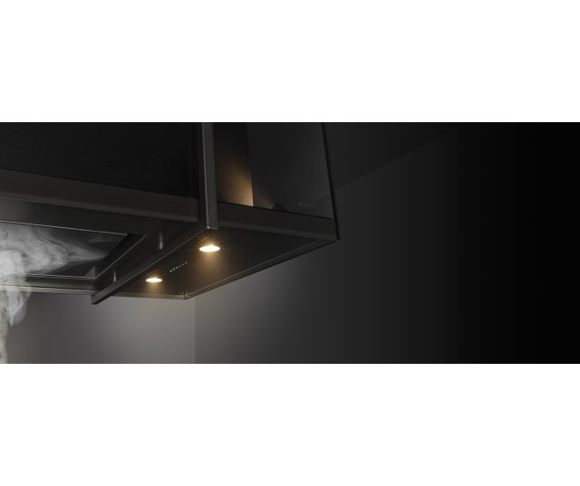 Novy 7540 - Phantom Frame 130 cm Zwart - eiland afzuigkap