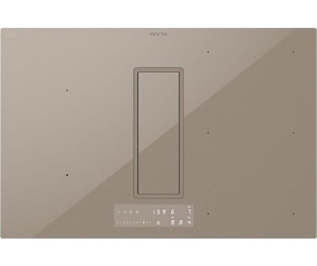 Opera DPC78B10B inductie kookplaat met afzuiging - Prma Color Gold 