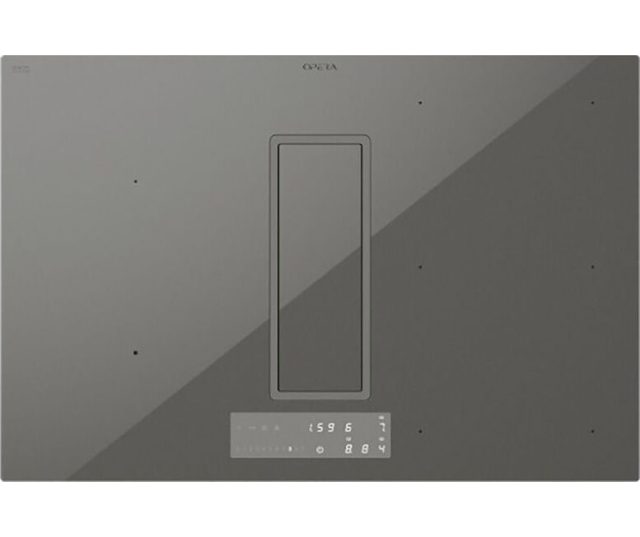 Opera DPC78B10G inductie kookplaat met afzuiging - Prima Color Stone