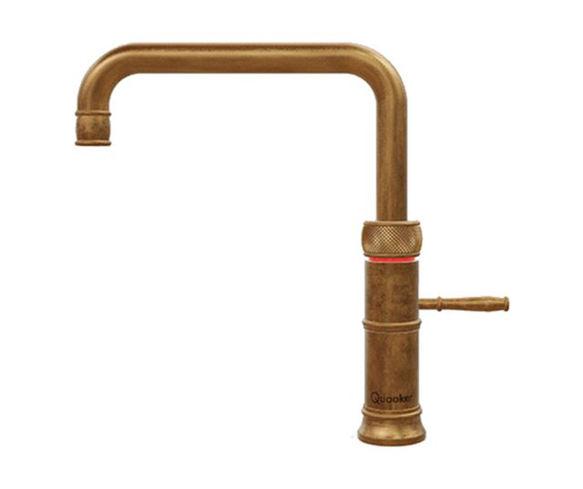 QUOOKER kokend water kraan Classic Fusion Square Messing patina