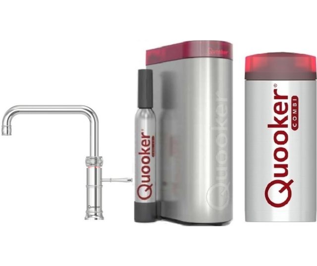 Quooker COMBI & CUBE Classic Fusion Square koud, bruisend en kokend water kraan
