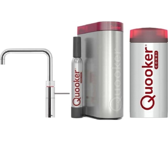 Quooker COMBI & CUBE Fusion Square koud, bruisend en kokend water kraan