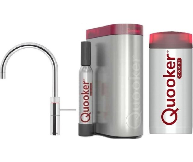 Quooker COMBI+ & CUBE Fusion Round koud, bruisend en kokend water kraan