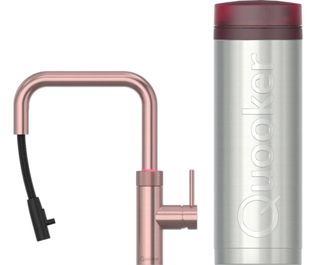 Quooker PRO3 FLEX SQUARE ROSE KOPER kokend water kraan - Rosé koper