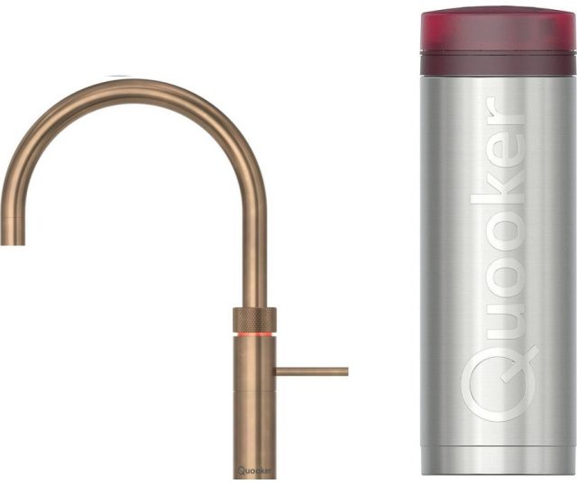 Quooker PRO3 Fusion Round MESSING PATINA - kokend water kraan