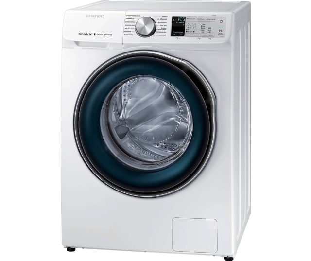 De Samsung WW10N642RBA wasmachine heeft een linksdraaiende deur