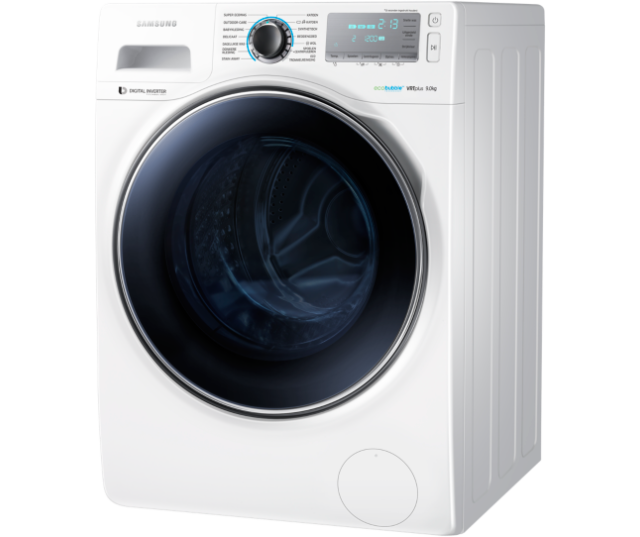 De Samsung WW90H7600EW kan tot 1600 toeren per minuut