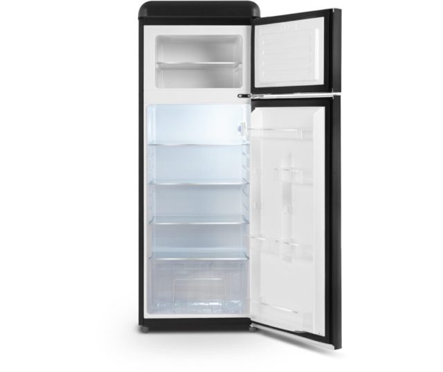 Schneider SCDD208VB retro jaren 50 koelkast - mat zwart