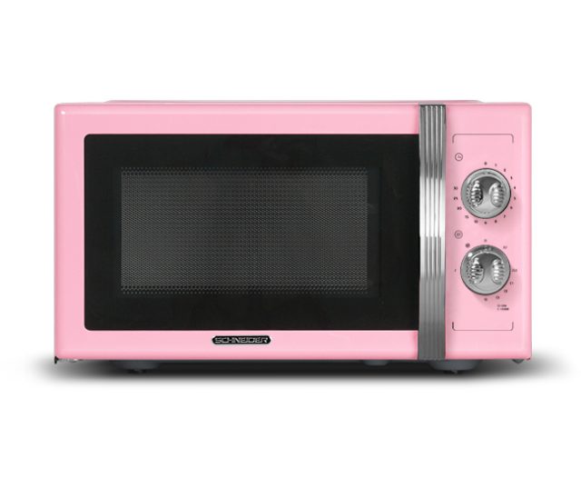 Schneider SMW23VMP retro jaren 50 magnetron - met grill - roze