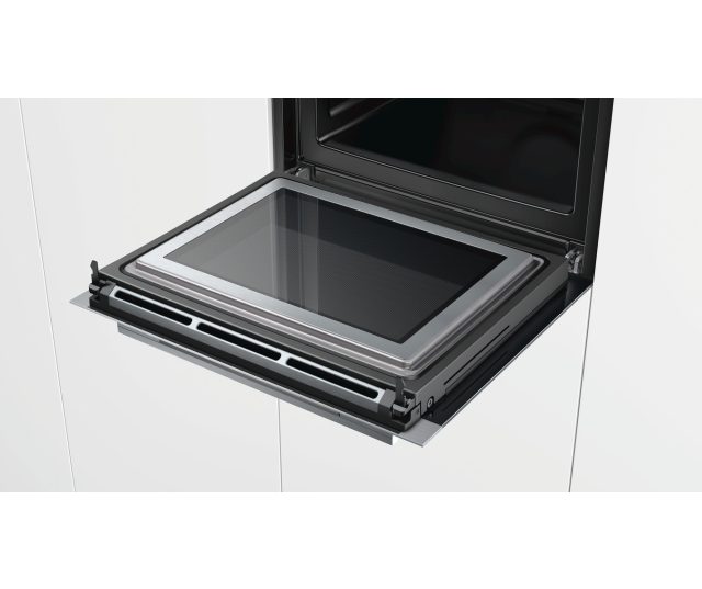 Praktisch is de zelfreinigende pyrolyse stand op de Siemens HM676G0S6
