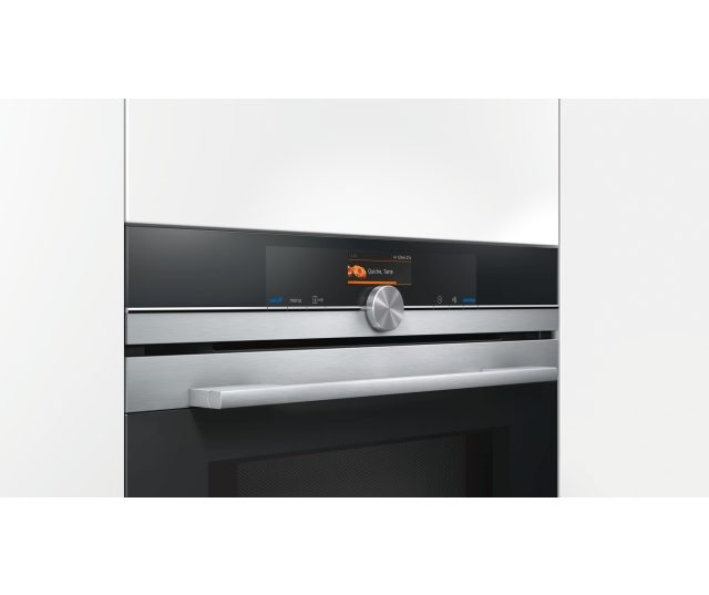 Met de draaiknop ondersteund met een TFT display is deze oven/magnetron eenvoudig in te stellen.