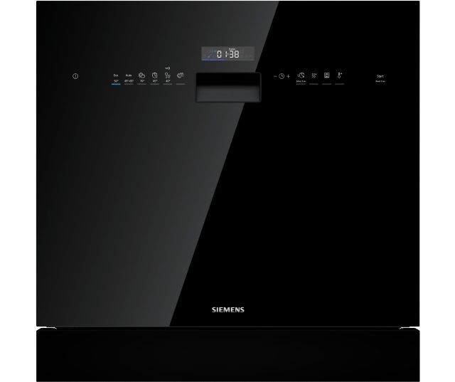 Siemens SC05IB00TE kleine compacte inbouw vaatwasser - 60 cm hoog - zwart