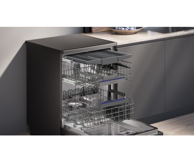 Siemens SN25ZC06CF geborsteld black steel anti-fingerprint vaatwasser