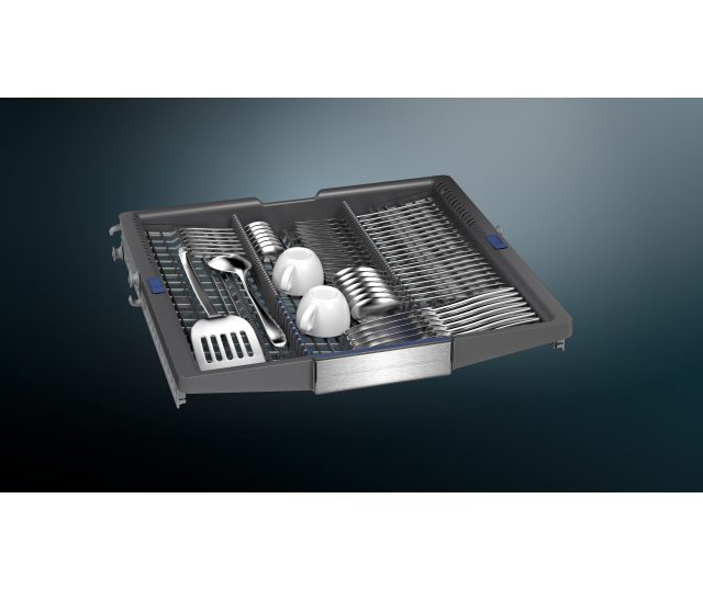 Siemens SN87TX02CE inbouw vaatwasser met besteklade en energieklasse A label