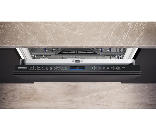 Siemens SN87TX02CE inbouw vaatwasser met besteklade en energieklasse A label