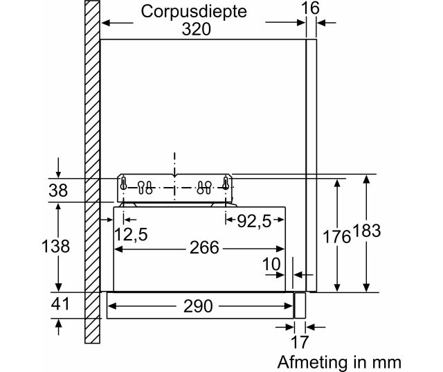 LI63LB526 afzuigkap - Vlakscherm afzuigkap