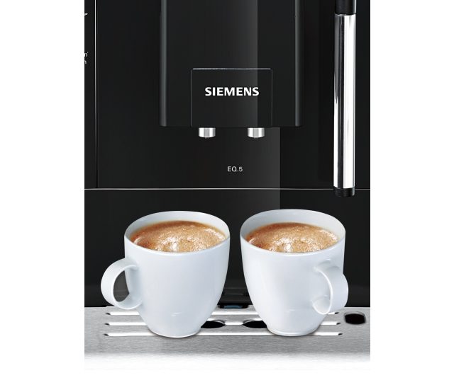 De Siemens TE501205RW koffiemachine is geschikt voor één en twee kopjes