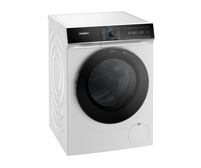 Siemens WG66B2ABNL wasmachine diagonaal aanzicht volledige frontale weergave