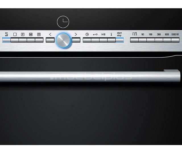 Het bedieningspaneel van de HB86P575 met apart de instelbare magnetron (vermogen 1000 Watt)