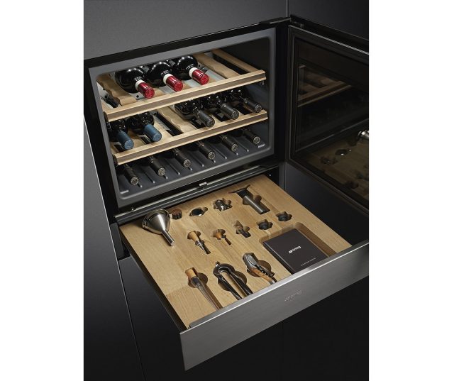 Smeg CPS315X sommelier lade - inbouw - roestvrijstaal