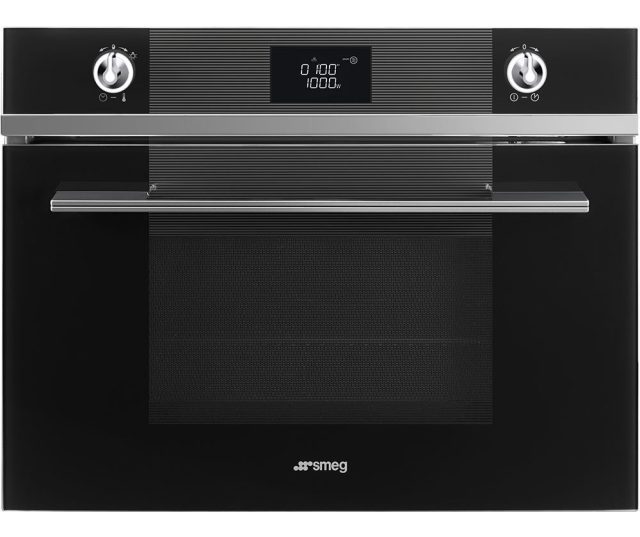 Smeg SF4102MN inbouw magnetron met grill - zwart - Linea