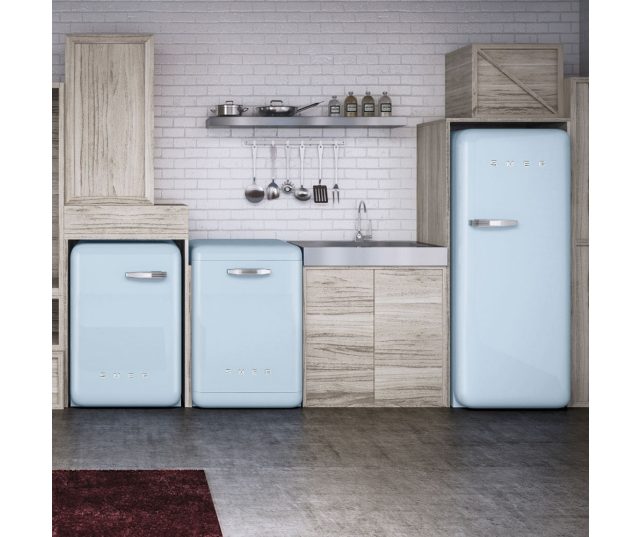 Smeg LBB14PB-2 wasmachine blauw