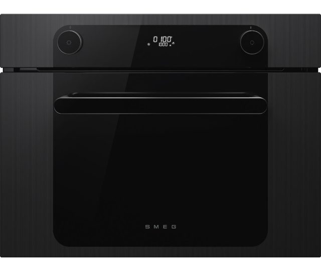 Smeg SO4201M1BI magnetron combi vooraanzicht met bedieningspaneel en digitaal display