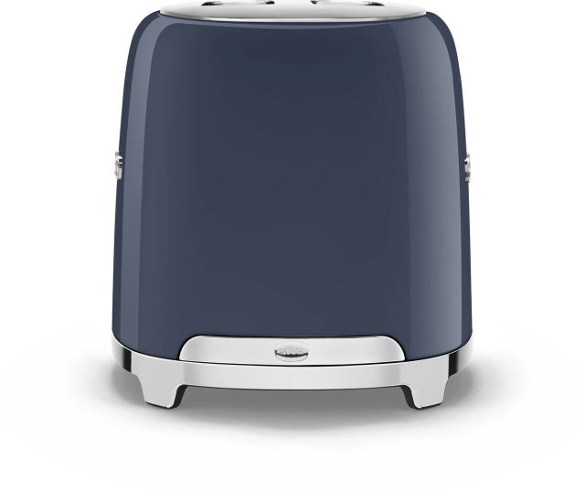 Smeg TSF01NBEU broodrooster achteraanzicht met uitneembare kruimeltray