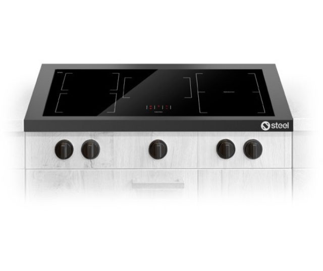 Steel E9P-5FIW NF inbouw kookplaat