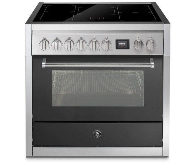 STEEL fornuis inductie Genesi GQ9S-5FI antraciet