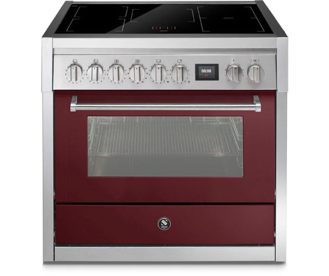 STEEL GENESI GQ9S-5FI BORDEAUX fornuis - 90 cm breed