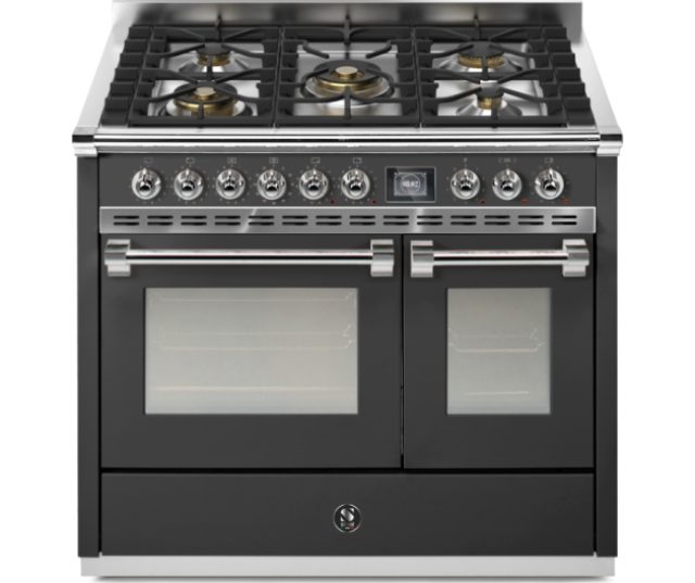 Steel Ascot AQ10SF-4M AN gas fornuis - 100 cm - combi-stoomoven - Antraciet