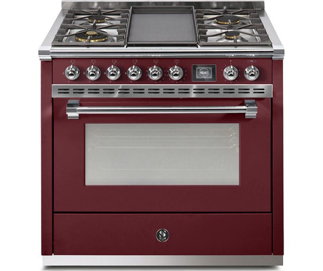 STEEL fornuis gas Ascot AQ9S-4T Bordeaux
