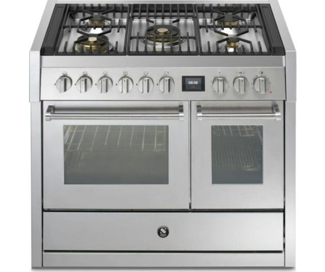 Steel GQ10SF-4M fornuis met combi-stoomoven en mega wok - 100 cm breed