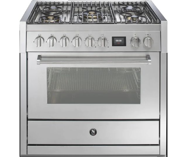 Steel GQ9S-4M fornuis - combi stoomoven - 90 cm. breed