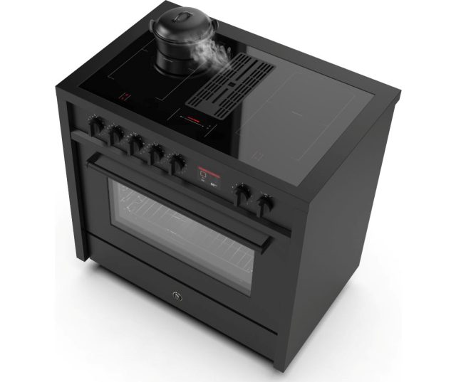 Steel Enfasi Mistral EQ9F-4FIK NF inductie fornuis met afzuiging - zwart