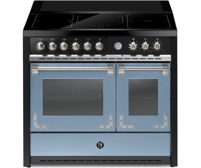 STEEL fornuis inductie X10FF-5FIW celeste