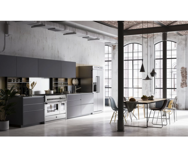 Steel GQ10SF-6W rvs fornuis met combi-stoomoven - 100 cm breed