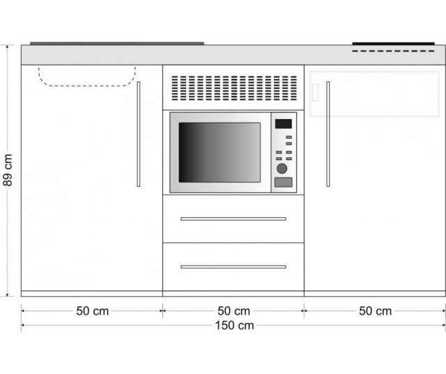 Stengel PREMIUMLINE MPM 150 wit minikeuken