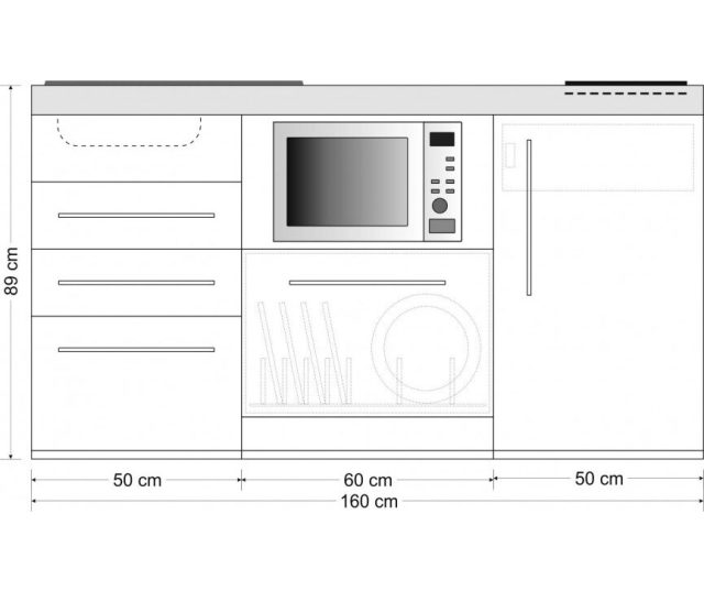 minikeuken Stengel PREMIUMLINE MPGSMS3 160 zand - Wit