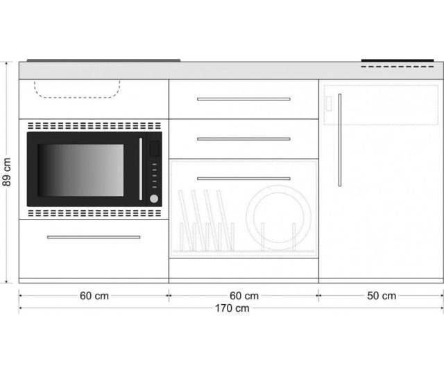 minikeuken Stengel PREMIUMLINE 170 cm wit