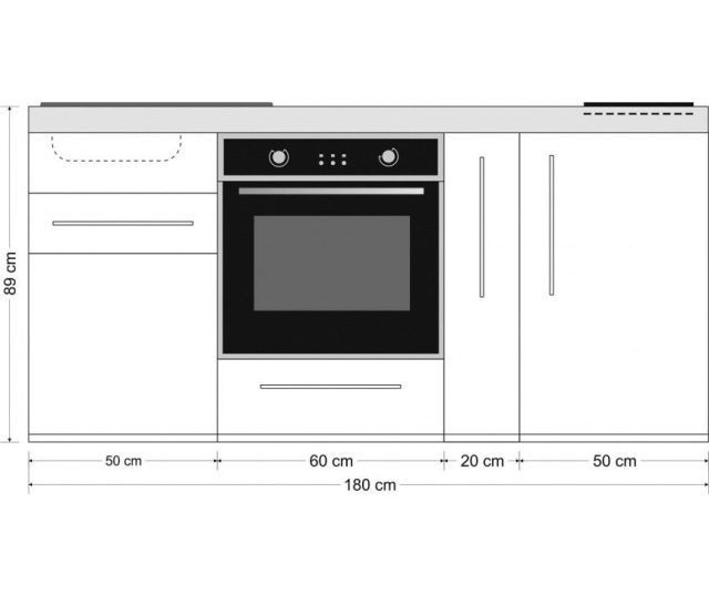 Stengel PREMIUMLINE MPB 180 A wit minikeuken