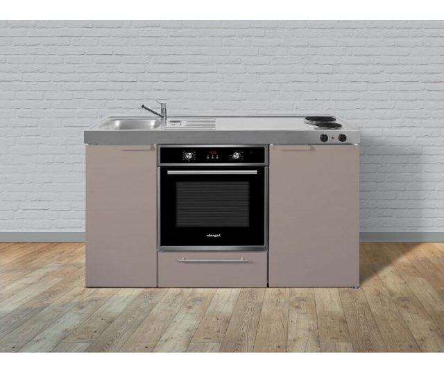 STENGEL minikeuken KITCHENLINE MKB 150 zand (koelkast, oven, elektrische kookplaat)