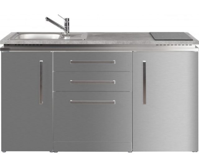 DESIGNLINE MDGS 150 edelstaal Stengel minikeuken - Wit