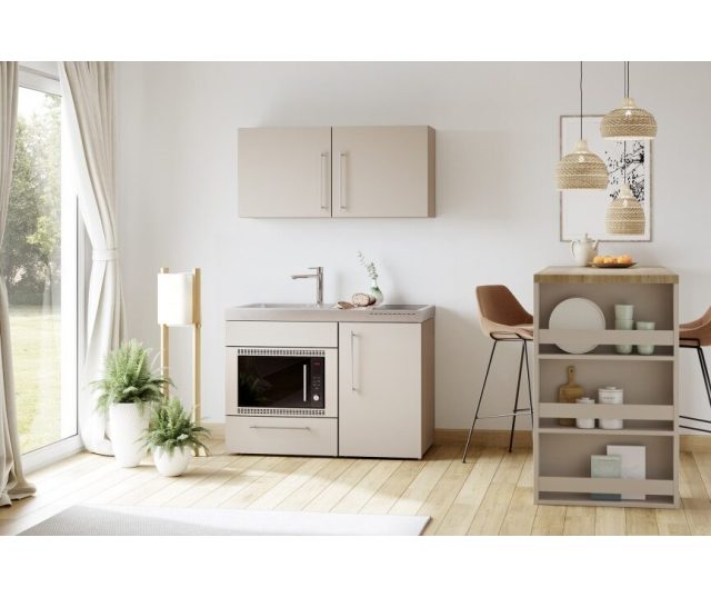 Stengel LONDON 120 cm met 3 toestellen minikeuken - Wit