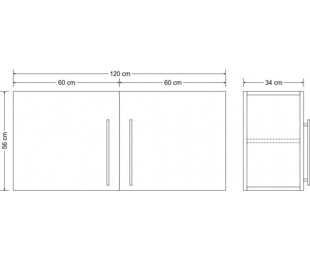 Stengel LONDON 120 cm met 3 toestellen minikeuken - Wit